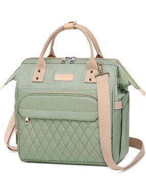Stylish Insulated Lunch Bag for Women - Large Leakproof Tote in Green